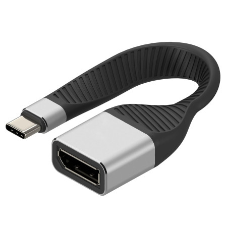 Techly ICOC-USBC-DP12 câble vidéo et Adaptateur 0,131 m USB Type-C DisplayPort Noir