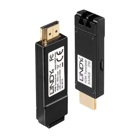 LINDY Kit Extender HDMI 4K sur Fibre Optique jusqu'à 300m 38170 Noir