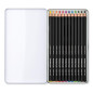 Staedtler Crayons de couleur super soft de haute qualité, Fort pouvoir couvrant sur papier blanc et noir, Boîte métal avec 12 cr Staedtler Crayons de couleur super soft de haute qualité, Fort pouvoir couvrant sur papier blanc et noir, Boîte métal avec 12 cr