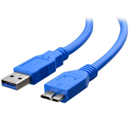 Techly 0.5m USB 3.0 A-Micro B M/M câble USB 0,5 m USB 3.2 Gen 1 (3.1 Gen 1) USB A Micro-USB B Bleu