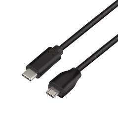 Logilink Câble de connexion USB 2.0 type C vers micro-USB, pour charger des appareils et synchroniser des données, couleur : noi