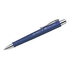 FABER-CASTELL 241151 - Stylo à bille Poly Ball M, 0,5 mm, bleu, 1 pièce, avec mine remplaçable, indélébile