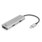 ACT Adaptateur USB C HDMI avec boîtier en Aluminium, 4k @ 30Hz Dual HDMI, Port USB 3.0 5 Gbps, pour connecter 2 moniteurs supplé ACT Adaptateur USB C HDMI avec boîtier en Aluminium, 4k @ 30Hz Dual HDMI, Port USB 3.0 5 Gbps, pour connecter 2 moniteurs supplé