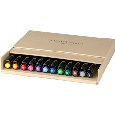 Faber-Castell 167190 - Pitt Artist Pen Brush ink pens, 12-piece studio box, brush pen set