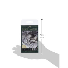 Faber-Castell 167171 - Crayon à encre de Chine Pitt Artist Pen, Black & Grey, B, F, 1.5, FM, étui de 8 pièces