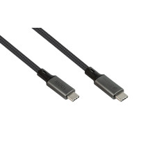 Good Connections Câble USB 4.0 Gen 2 x 2 (20 Gbit/s, 100 W, 8 K @ 30 Hz), connecteur USB-C™ vers connecteur USB-C™, anthracite,