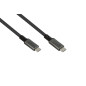 Good Connections Câble USB 4.0 Gen 2 x 2 (20 Gbit/s, 100 W, 8 K @ 30 Hz), connecteur USB-C™ vers connecteur USB-C™, anthracite, 