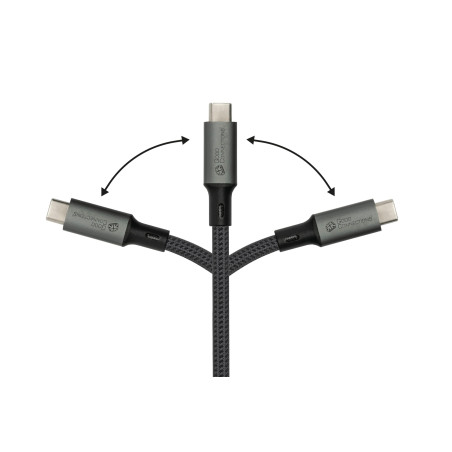 Good Connections Câble USB 4.0 Gen 2 x 2 (20 Gbit/s, 100 W, 8 K @ 30 Hz), connecteur USB-C™ vers connecteur USB-C™, anthracite,