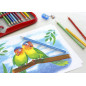 Faber-Castell 201597 - Set de crayons de couleur Colour Grip triangulaires, 24 pièces, crayons à papier inclus, pour enfants et Faber-Castell 201597 - Set de crayons de couleur Colour Grip triangulaires, 24 pièces, crayons à papier inclus, pour enfants et