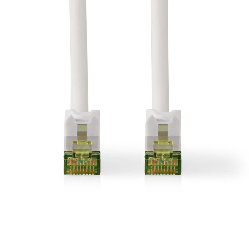 NEDIS Câble réseau catégorie 7 - S/FTP - Fiche RJ45 - Connecteur RJ45-2 m - Anti-accroc - Rond - LSZH - Blanc - Label NEDIS Câble réseau catégorie 7 - S/FTP - Fiche RJ45 - Connecteur RJ45-2 m - Anti-accroc - Rond - LSZH - Blanc - Label