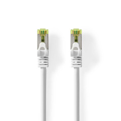 NEDIS Câble réseau catégorie 7 - S/FTP - Fiche RJ45 - Connecteur RJ45-2 m - Anti-accroc - Rond - LSZH - Blanc - Label