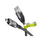 goobay 70753 Cable CAT 6 USB-C 3.1 a RJ45 Ethernet para una conexión estable a Internet por cable con router/módem/conmutador de