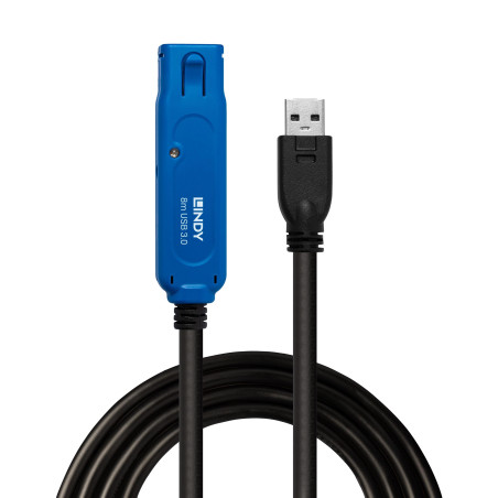 Lindy 8m USB 3.0 câble USB USB 3.2 Gen 1 (3.1 Gen 1) USB A Noir