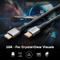 DIGITUS Câble Displayport – 1 m – Displayport 2.1 – 16k/60Hz – 8k/120 Hz – 4k/240Hz – UHD – UHBR20 – HDR, HDR10, HDCP – compatib DIGITUS Câble Displayport – 1 m – Displayport 2.1 – 16k/60Hz – 8k/120 Hz – 4k/240Hz – UHD – UHBR20 – HDR, HDR10, HDCP – compatib