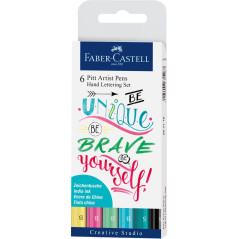 Faber-Castell Pitt Artist Pen Ensemble de feutres à l’encre de chine pigmentée pour calligraphie