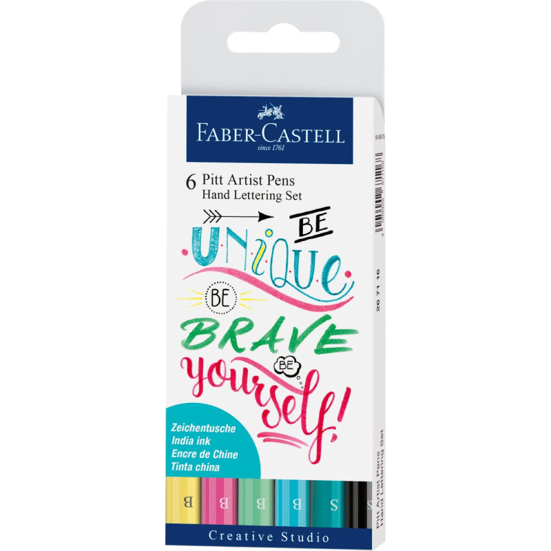 Faber-Castell Pitt Artist Pen Ensemble de feutres à l’encre de chine pigmentée pour calligraphie Faber-Castell Pitt Artist Pen Ensemble de feutres à l’encre de chine pigmentée pour calligraphie