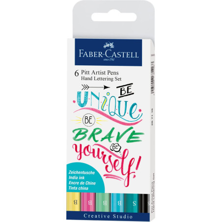 Faber-Castell Pitt Artist Pen Ensemble de feutres à l’encre de chine pigmentée pour calligraphie