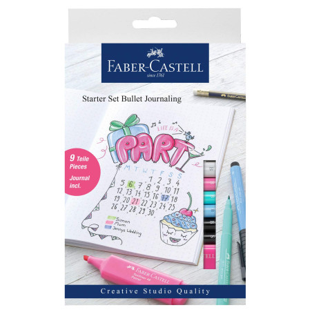 FABER-CASTELL 267125 - Kit de démarrage Bullet Journaling, 9 pièces, multicolore