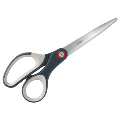 Leitz - Ciseaux Ambidextres en Acier Inoxydable avec Revêtement Titane, Ultra Aiguisés, Coupe Précise, Poignée Ergonomique Confo