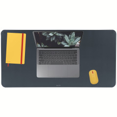 Leitz - Tapis de Bureau Antidérapant, 80 x 40 cm, pour PC / Ordinateurs Portables / Écrans / Clavier / Souris, Gamme Cosy, Gris,