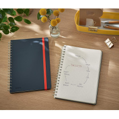 Leitz Complete 44710025 Cahier 80 feuilles A4 Quadrillé Rouge