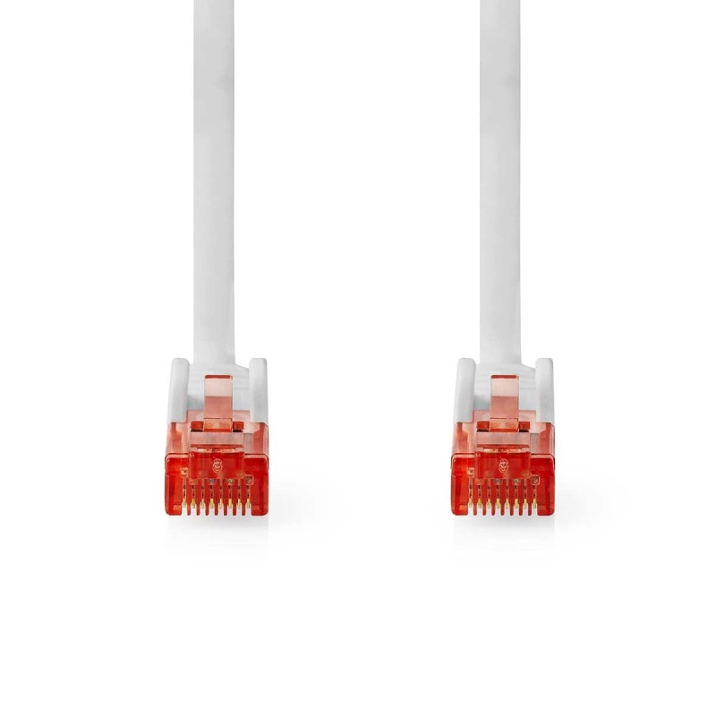 NEDIS Câble réseau catégorie 6 - Fiche RJ45 - Connecteur RJ45 - U/UTP - 1,50 m - Rond - PVC - Blanc - Étiquette NEDIS Câble réseau catégorie 6 - Fiche RJ45 - Connecteur RJ45 - U/UTP - 1,50 m - Rond - PVC - Blanc - Étiquette