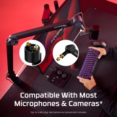 Support pour microphone et webcam Caster
