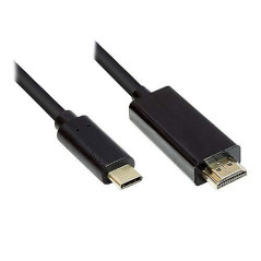 Good Connections Câble adaptateur USB-C mâle vers HDMI 2.0 mâle 4K / UHD @ 60Hz conducteur en cuivre 3m noir