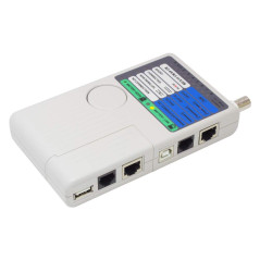 Good Connections Testeur de câble réseau avec unité distante pour RJ45, RJ11, UTP/STP/BNC/USB - Vérifie la continuité, le court-