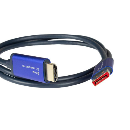 Good Connections® SmartFLEX Câble DisplayPort 1.4 vers HDMI 2.0-4K UHD @ 60Hz RGB / 4:4:4 - Conducteur en cuivre, boîtier en alu