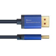 Good Connections® SmartFLEX Câble DisplayPort 1.4 vers HDMI 2.0-4K UHD @ 60Hz RGB / 4:4:4 - Conducteur en cuivre, boîtier en alu