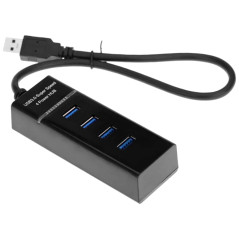 HUB 4 Ports USB 3.0 Black
