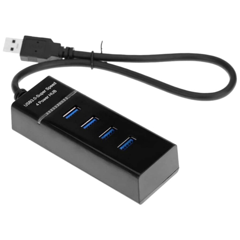 HUB 4 Ports USB 3.0 Black