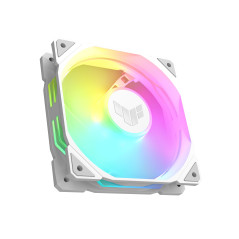 ASUS TUF Gaming TR120 ARGB Reverse White (Ventilateur 28mm, 3.3mm H2O Haute Pression Statique, 77.4 CFM de Flux d'air, Double Co