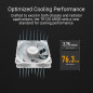 ASUS TUF Gaming TR120 ARGB Reverse White (Ventilateur 28mm, 3.3mm H2O Haute Pression Statique, 77.4 CFM de Flux d'air, Double Co ASUS TUF Gaming TR120 ARGB Reverse White (Ventilateur 28mm, 3.3mm H2O Haute Pression Statique, 77.4 CFM de Flux d'air, Double Co