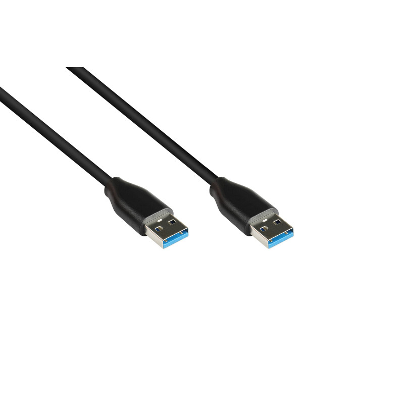 Good Connections Câble USB 3.2 Gen.2-10 Gbit/s / 3 A - Mâle A vers mâle A - Conducteur en cuivre de haute qualité - Noir - 1 m Good Connections Câble USB 3.2 Gen.2-10 Gbit/s / 3 A - Mâle A vers mâle A - Conducteur en cuivre de haute qualité - Noir - 1 m