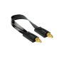 Kabelmeister Passe-fenêtre SMA ultra fin – SMA femelle vers SMA femelle – Câble plat coaxial HF 1.13 – pour antenne 5G, LTE / 4G Kabelmeister Passe-fenêtre SMA ultra fin – SMA femelle vers SMA femelle – Câble plat coaxial HF 1.13 – pour antenne 5G, LTE / 4G