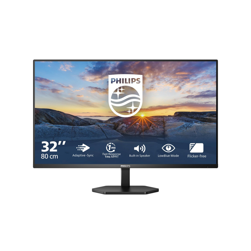Philips 32E1N3100LA - Moniteur Full HD 32 Pouces, Haut-Parleur intégré, inclinable (1920x1080, VGA, HDMI 1.4), Noir Philips 32E1N3100LA - Moniteur Full HD 32 Pouces, Haut-Parleur intégré, inclinable (1920x1080, VGA, HDMI 1.4), Noir