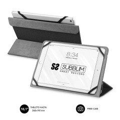 SUBBLIM Étui pour Tablette Universelle Freecam Case 9,6" 11", Noir, Format Freecam Trois Couleurs élégantes, système de Fixation