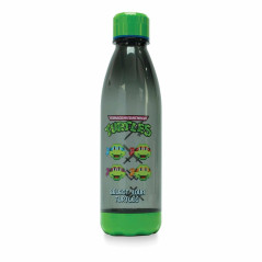 TMNT Bouteille à boire 650 ml avec motif Tortues Ninja Bouchon rotatif Article officiel