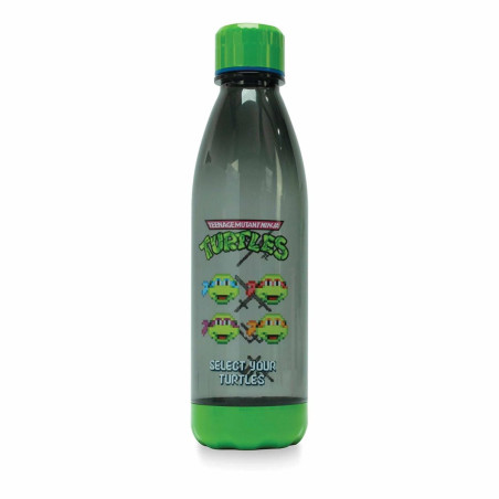 TMNT Bouteille à boire 650 ml avec motif Tortues Ninja Bouchon rotatif Article officiel