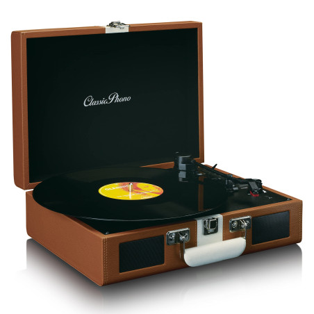 Lenco Tt-120 Platine à Disque avec Batterie Intégrée Bluetooth 33, 45, 78 Rpm - entraînement Par Courroie - 2 Haut-Parleurs - au