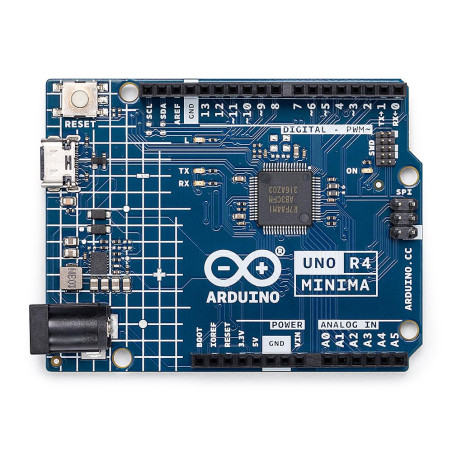 Arduino UNO R4 Minima [ABX00080] - Carte de développement avec microcontrôleur Arm Cortex-M4, idéale pour projets IoT, automatis
