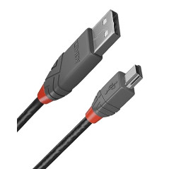 Lindy 36725 Câble USB 2.0 type A vers Mini-B 5 M