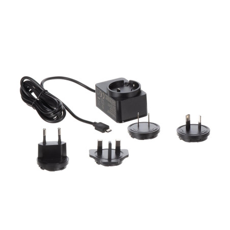 Velleman Chargeur Connexion Micro-USB, 4 adaptateurs de Voyage,pour l'Australie, l'europe, Le Royaume-Uni et Les États-Unis, 5 V