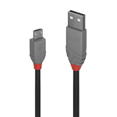 LINDY 36733 Câble USB 2.0 type A vers Micro-B 2 M noir