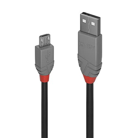LINDY 36733 Câble USB 2.0 type A vers Micro-B 2 M noir