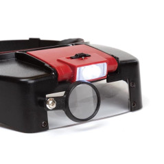 Velleman Loupe Frontale, avec éclairage LED, grossissement 1.8X/2.3X/3.3X, avec Module Lumineux réglable