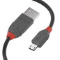 Lindy 36734 Câble USB 2.0 type A vers Micro-B 3 M