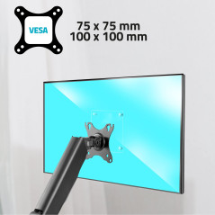 AD ADVANCE - Support Ecran PC Vesa 17 à 32 Pouces | Bras Articulé Ecran PC pour Moniteur | Vérin à gaz | Charge 2 à 9 kg | Haute